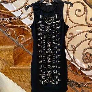 Black detailed dress from France